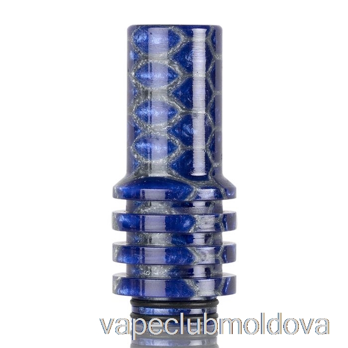 Vape Mod 810 Chimney Snakeskin Drip Tip Albastru